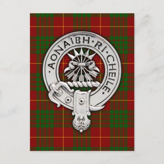 Carte Postale Clan Cameron Crest & Tartan (Devant)