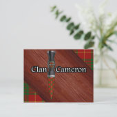 Carte Postale Clan Cameron Tartan Sgian Dubh Blade (Debout devant)