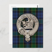 Carte Postale Clan Campbell Crest et Breadalbane Tartan (Devant / Derrière)