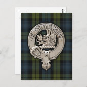 Carte Postale Clan Campbell Crest & Tartan (Devant / Derrière)