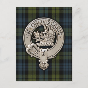 Carte Postale Clan Campbell Crest & Tartan