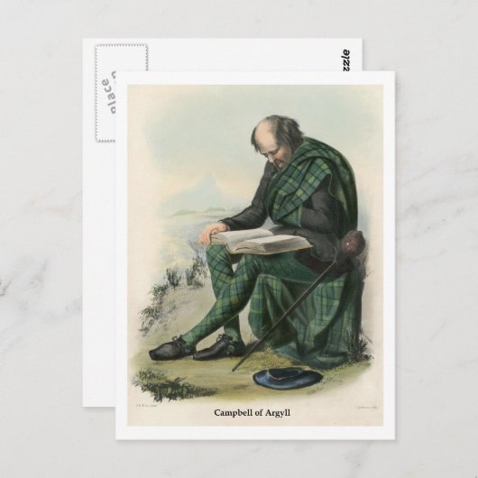 Carte Postale Clan Campbell d'Argyll (Devant / Derrière)