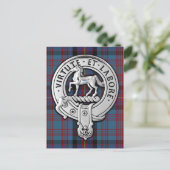 Carte Postale Clan Cochrane Crest & Azure Tartan (Debout devant)