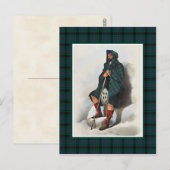 Carte Postale Clan Davidson Illustration Vintage Tartan Frame (Devant / Derrière)