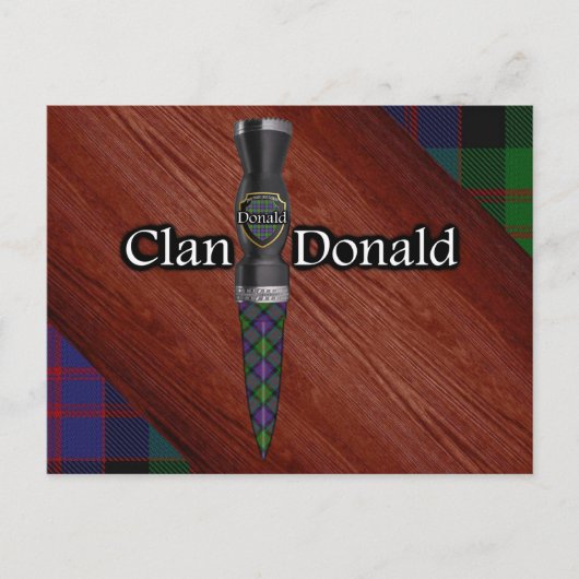 Carte Postale Clan Donald Tartan Sgian Dubh Blade (Devant)