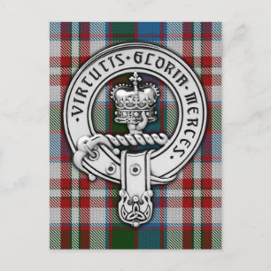 Carte Postale Clan Donnachaidh (Robertson) Crest & Dress Tartan