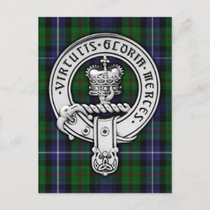 Carte Postale Clan Donnachaidh (Robertson) Crest /Hunting Tartan