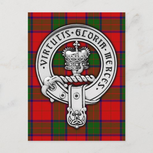 Carte Postale Clan Donnachaidh (Robertson) Crest & Tartan (Devant)
