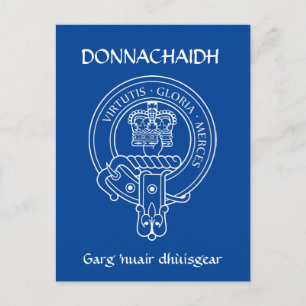Carte Postale Clan Donnachaidh (Robertson) Crest & War Cry