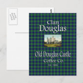 Carte Postale Clan Douglas Old Douglas Castle Coffee Co. (Devant / Derrière)