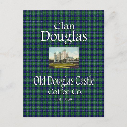 Carte Postale Clan Douglas Old Douglas Castle Coffee Co. (Devant)
