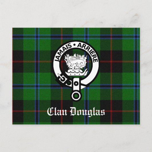 Carte Postale Clan Douglas Tartan Crest (Devant)