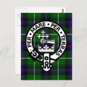 Carte Postale Clan écossais Donald Tartan et Crest (Devant / Derrière)