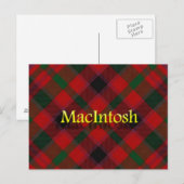 Carte Postale Clan Écossais MacIntosh (Devant / Derrière)