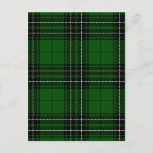Carte Postale Clan écossais vert et noir MacLean Tartan (Devant)