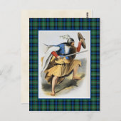Carte Postale Clan Ferguson Vintage Illustration Tartan Frame (Devant / Derrière)