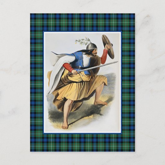 Carte Postale Clan Ferguson Vintage Illustration Tartan Frame (Devant)