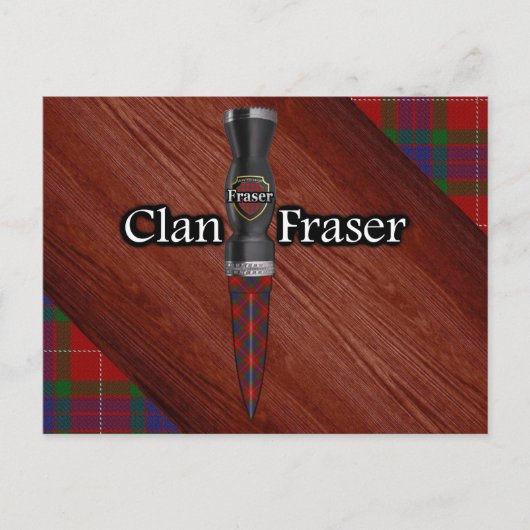 Carte Postale Clan Fraser Tartan Sgian Dubh Blade (Devant)