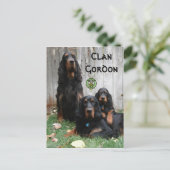 Carte Postale Clan Gordon, Gordon Setter Generations Postcard (Debout devant)