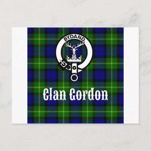 Carte Postale Clan Gordon Tartan Crest (Devant)