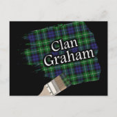 Carte Postale Clan Graham Scottish Tartan Paint Brush (Devant)