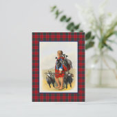 Carte Postale Clan Grant Vintage Illustration Tartan Frame (Debout devant)