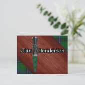 Carte Postale Clan Henderson Tartan Sgian Dubh Blade (Debout devant)