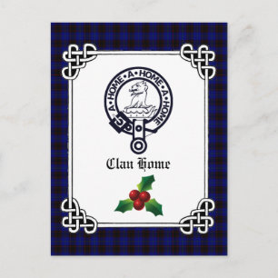 Carte Postale Clan Home Crest Badge & Tartan Holiday
