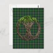 Carte Postale Clan Kennedy Tartan Et Celtic Tree (Devant / Derrière)