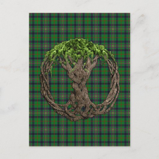 Carte Postale Clan Kennedy Tartan Et Celtic Tree (Devant)