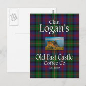 Carte Postale Clan Logan's Old Fast Castle Coffee Co. (Devant / Derrière)