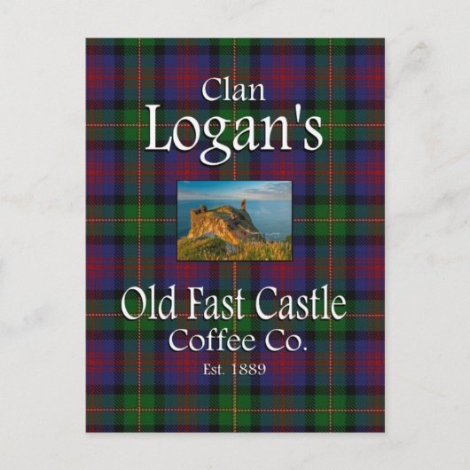 Carte Postale Clan Logan's Old Fast Castle Coffee Co. (Devant)