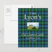 Carte Postale Clan Lyon's Old Glamis Castle Coffee Co. (Devant / Derrière)