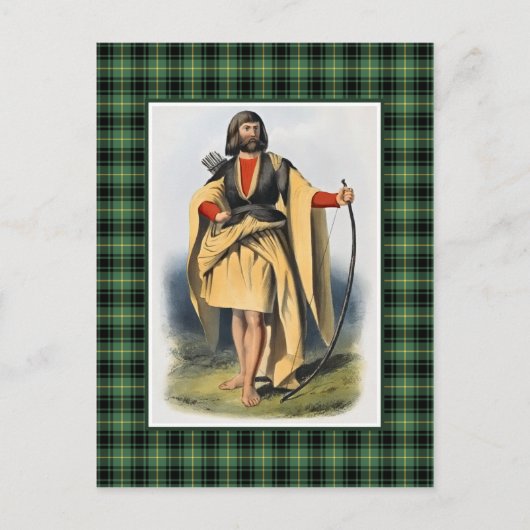 Carte Postale Clan MacArthur Vintage Illustration Tartan Frame (Devant)