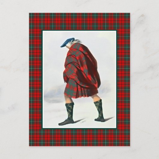 Carte Postale Clan MacAulay Vintage Illustration Tartan Frame (Devant)