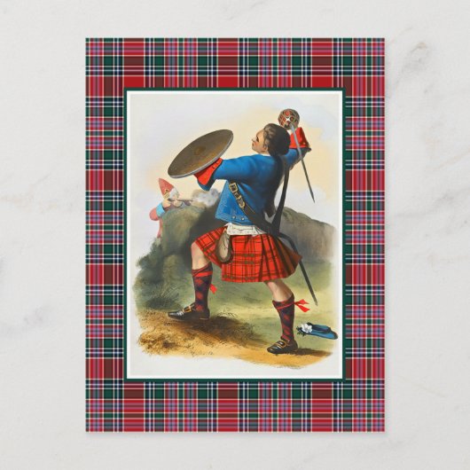 Carte Postale Clan MacBean Vintage Illustration Tartan Frame (Devant)