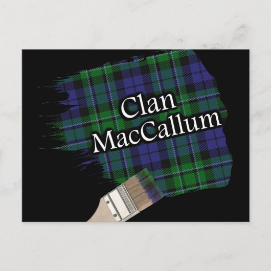 Carte Postale Clan MacCallum Scottish Tartan Paint Brush (Devant)