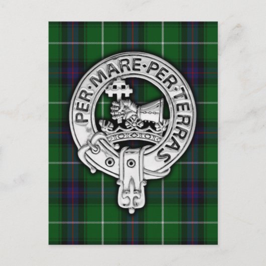 Carte Postale Clan MacDonald de Isles Crest & Tartan (Devant)