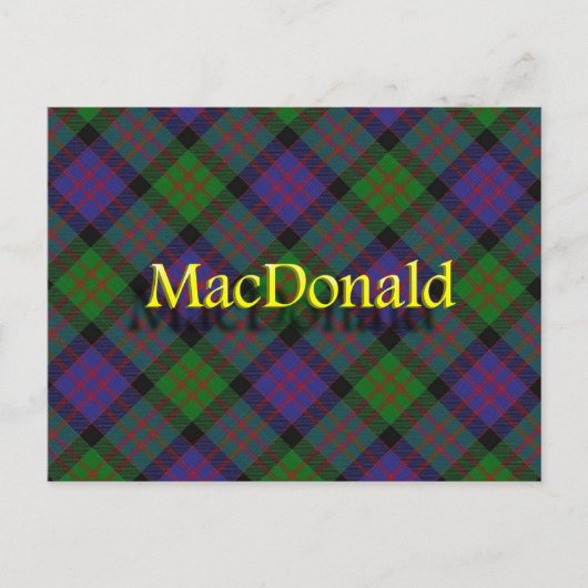 Carte Postale Clan MacDonald écossais (Devant)