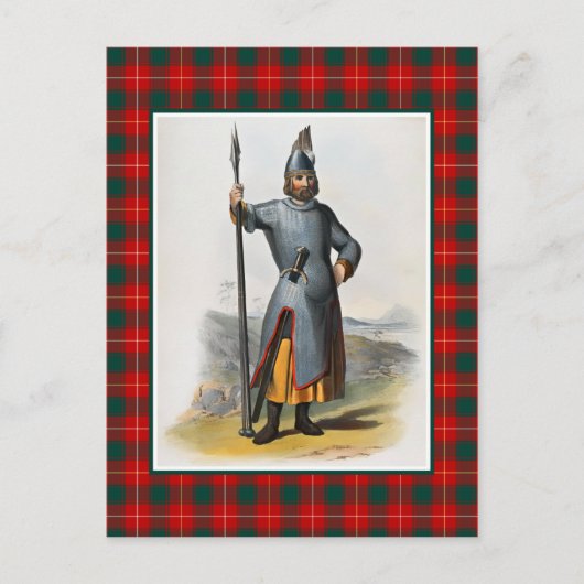 Carte Postale Clan MacFie Vintage Illustration Tartan Frame (Devant)