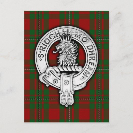 Carte Postale Clan MacGregor Crest & Tartan (Devant)