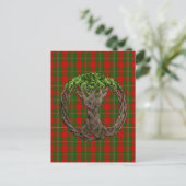 Carte Postale Clan MacGregor Tartan Et Celtic Tree Of Life (Debout devant)