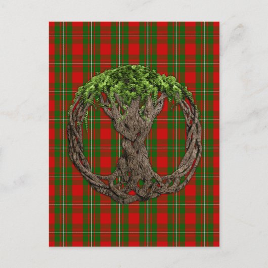 Carte Postale Clan MacGregor Tartan Et Celtic Tree Of Life (Devant)