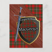 Carte Postale Clan MacGregor Tartan Sword & Shield (Devant)