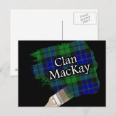 Carte Postale Clan MacKay Scottish Tartan Paint Brush (Devant / Derrière)