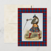 Carte Postale Clan MacLachlan Illustration Vintage Tartan Frame (Devant / Derrière)