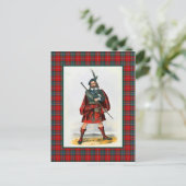 Carte Postale Clan MacLean Vintage Illustration Tartan Frame (Debout devant)