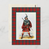 Carte Postale Clan MacLean Vintage Illustration Tartan Frame (Devant / Derrière)