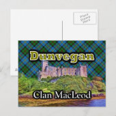 Carte Postale Clan MacLeod Dunvegan Castle Tartan Sky (Devant / Derrière)