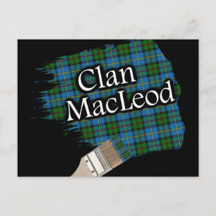 Carte Postale Clan MacLeod Scottish Tartan Paint Brush